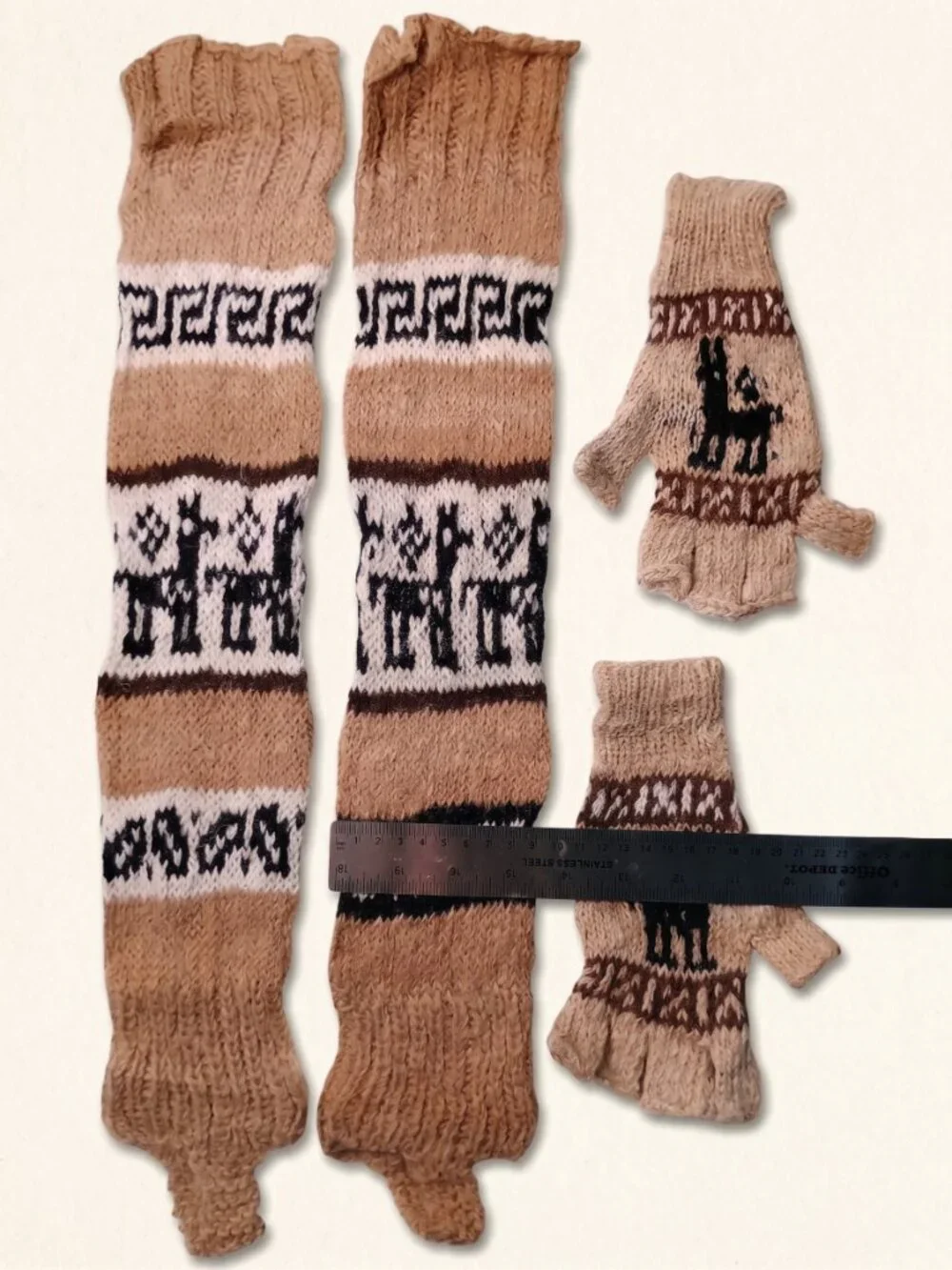 Alpaca Finger Warmer Gloves Set - Cusco Handcrafted